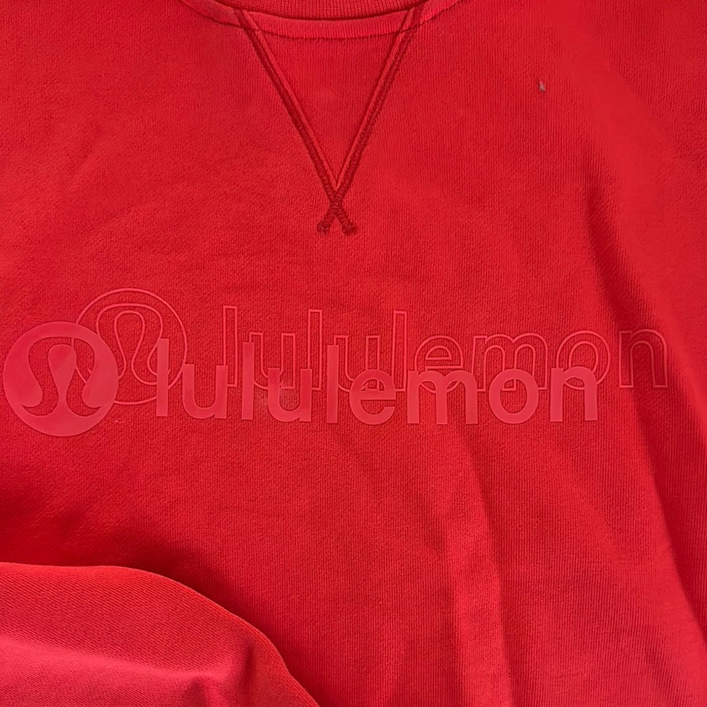 Lululemon Red Cropped Sweatshirt special edition - Picture 2 of 4